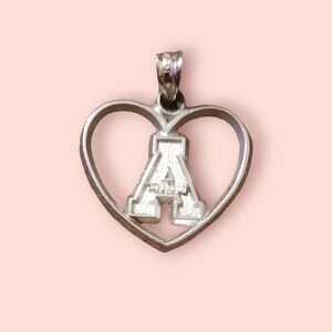 Sterling Mountaineers heart pendant NCAA North Carolina